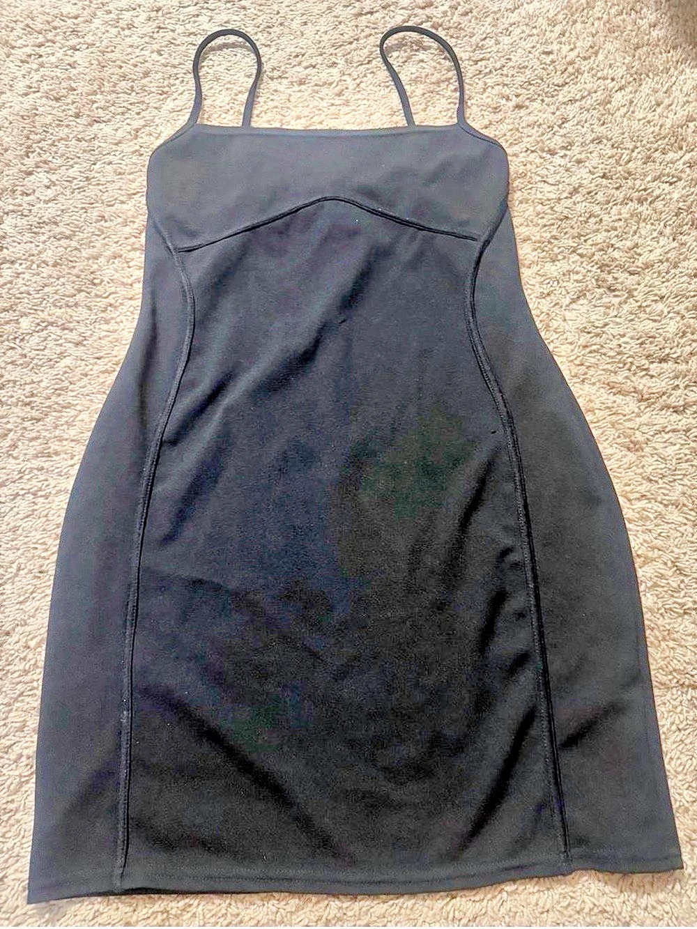 PrettyLittleThing Black Mini Dress Size 8 Like New